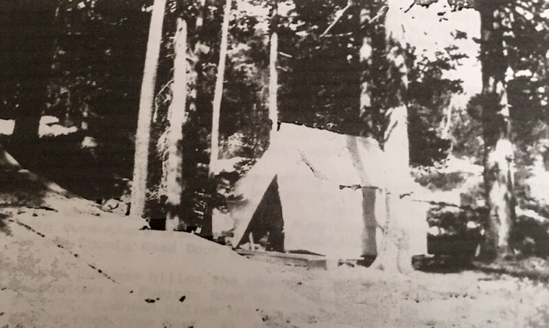 Tent cabin at Rubicon Soda Springs Hotel.