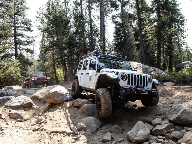 white jeep on the rubicon trial